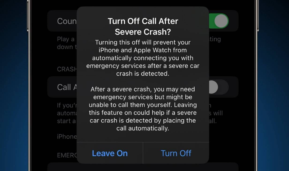 安源苹果14维修分享 iPhone 14 和 Apple Watch 上关闭崩溃检测 