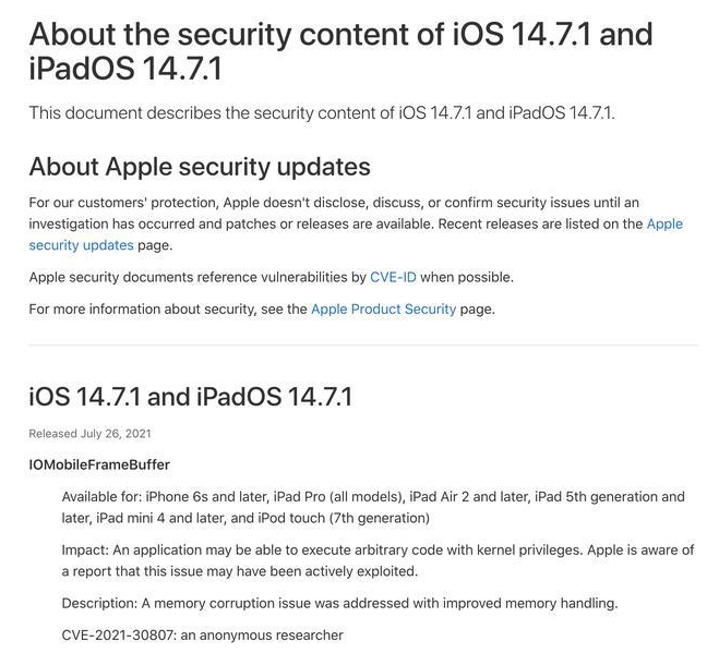 安源苹果手机维修分享iOS 14.7.1 正式版更新内容及升级方法 