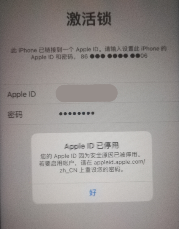 安源苹果手机维修分享iPhone 12 出现提示“Apple ID 已停用”怎么办 